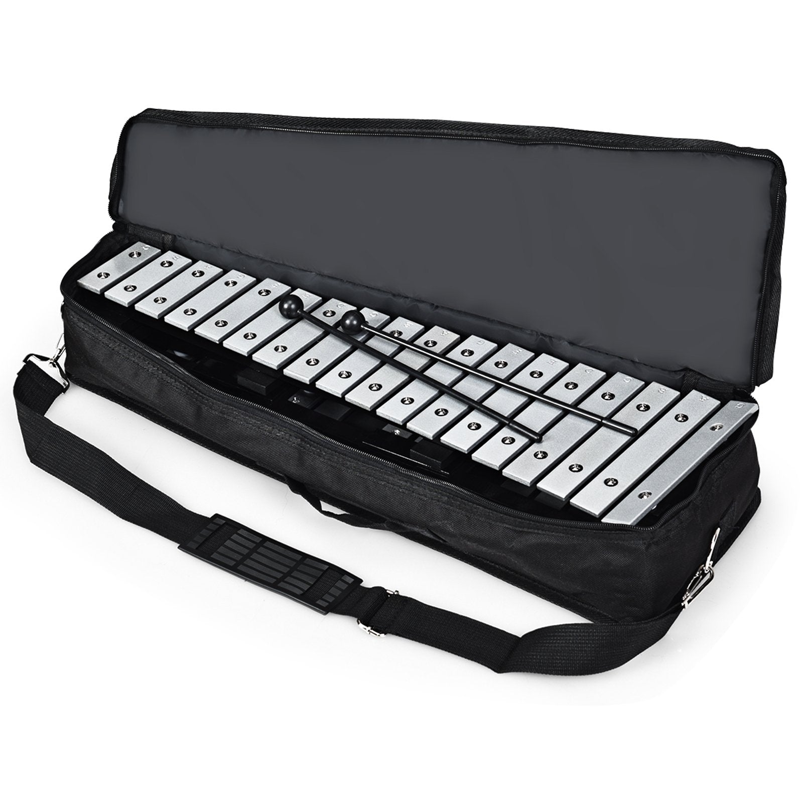 Foldable Aluminum Glockenspiel Xylophone 30 Note with Bag, Black Drums & Percussion   at Gallery Canada