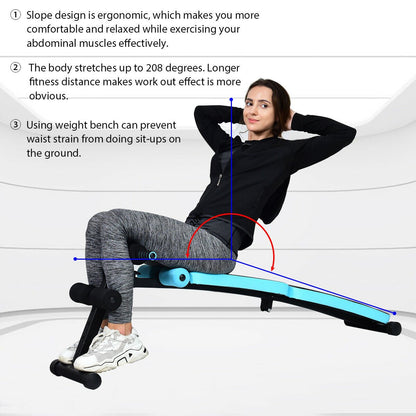 Abdominal Twister Trainer with Adjustable Height Exercise Bench, Blue Benches Racks & Bars   at Gallery Canada