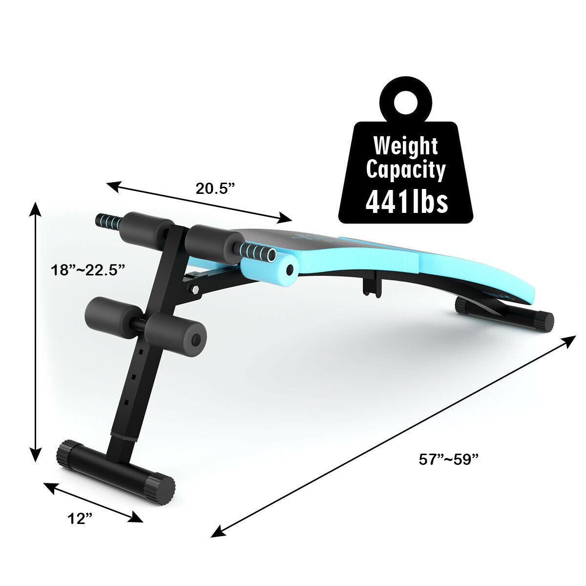 Abdominal Twister Trainer with Adjustable Height Exercise Bench, Blue Benches Racks & Bars   at Gallery Canada