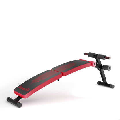 Abdominal Twister Trainer with Adjustable Height Exercise Bench, Red - Gallery Canada