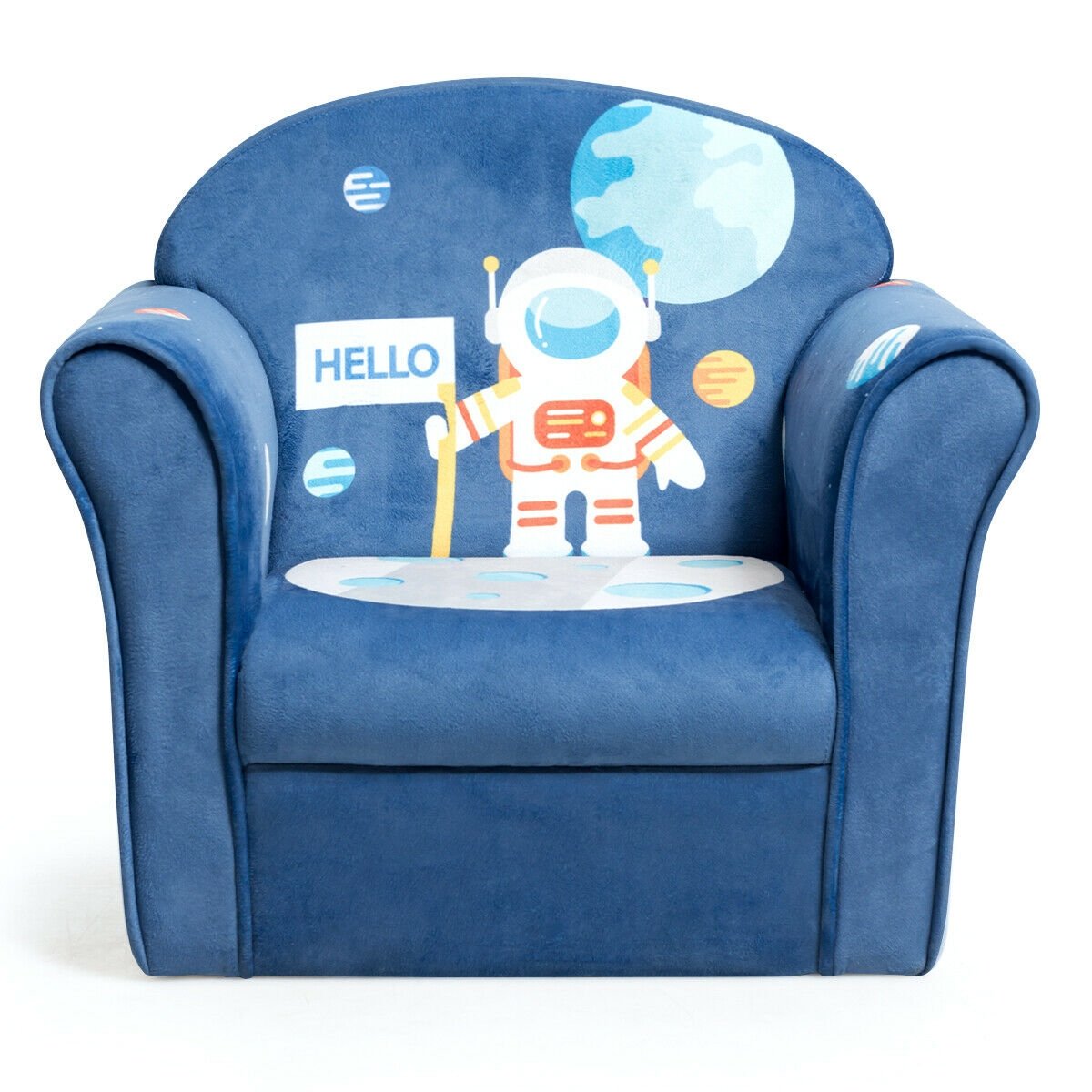 Kids Astronaut Armrest Upholstered Couch, Blue Kids Chairs & Seating   at Gallery Canada