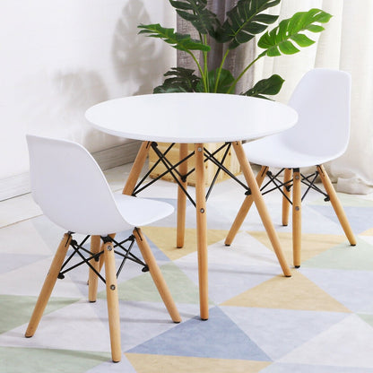 Kid's Modern Dining Table Set with 2 Armless Chairs, White Kids Table & Chair Sets   at Gallery Canada