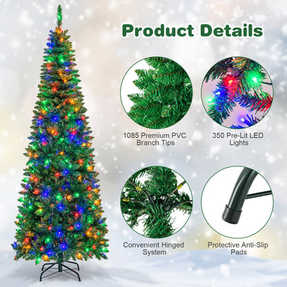 Artificial National Foot Kingswood Fir Pencil Christmas Tree-7.5 ft, Green Christmas Tree   at Gallery Canada