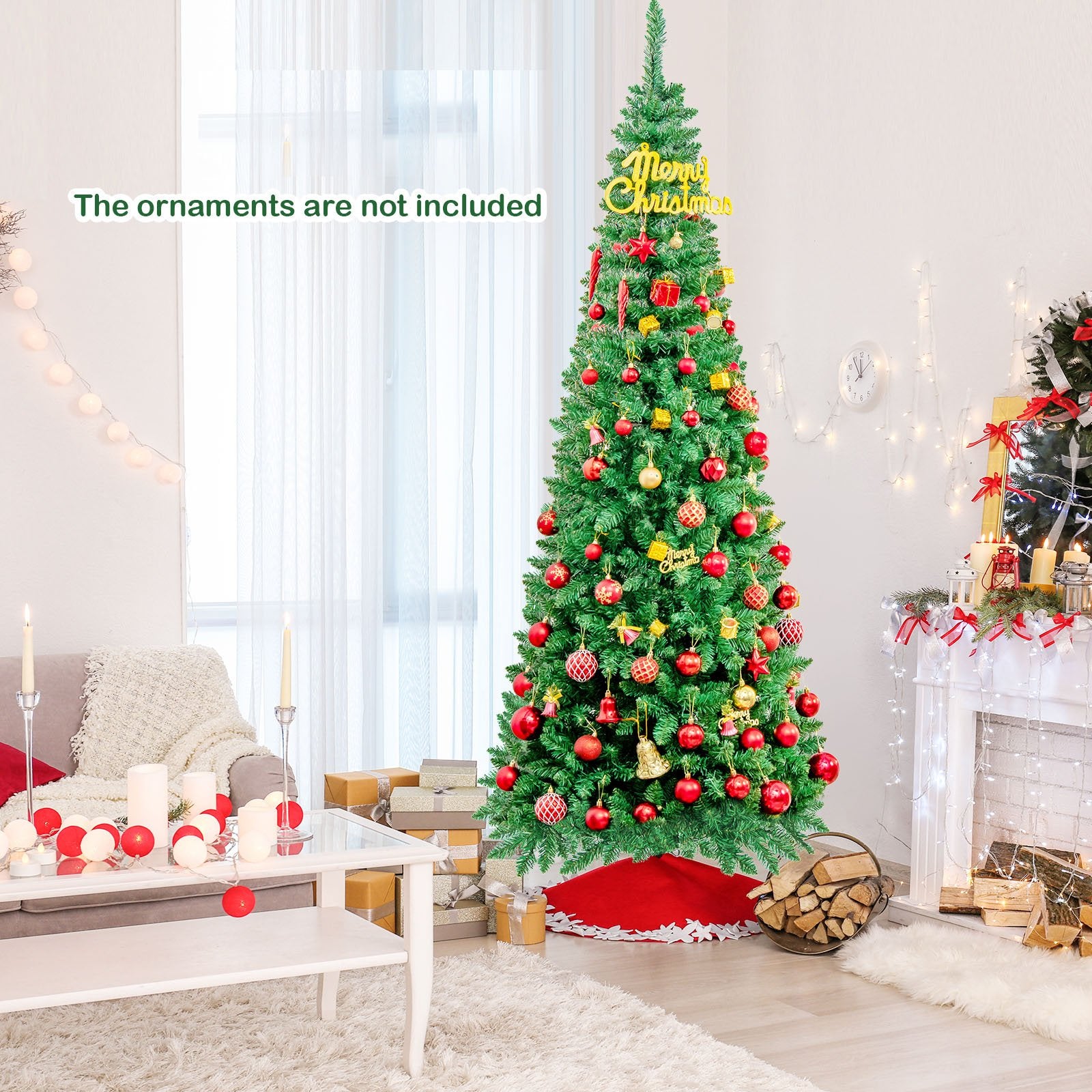 Artificial National Foot Kingswood Fir Pencil Christmas Tree-7.5 ft, Green Christmas Tree   at Gallery Canada