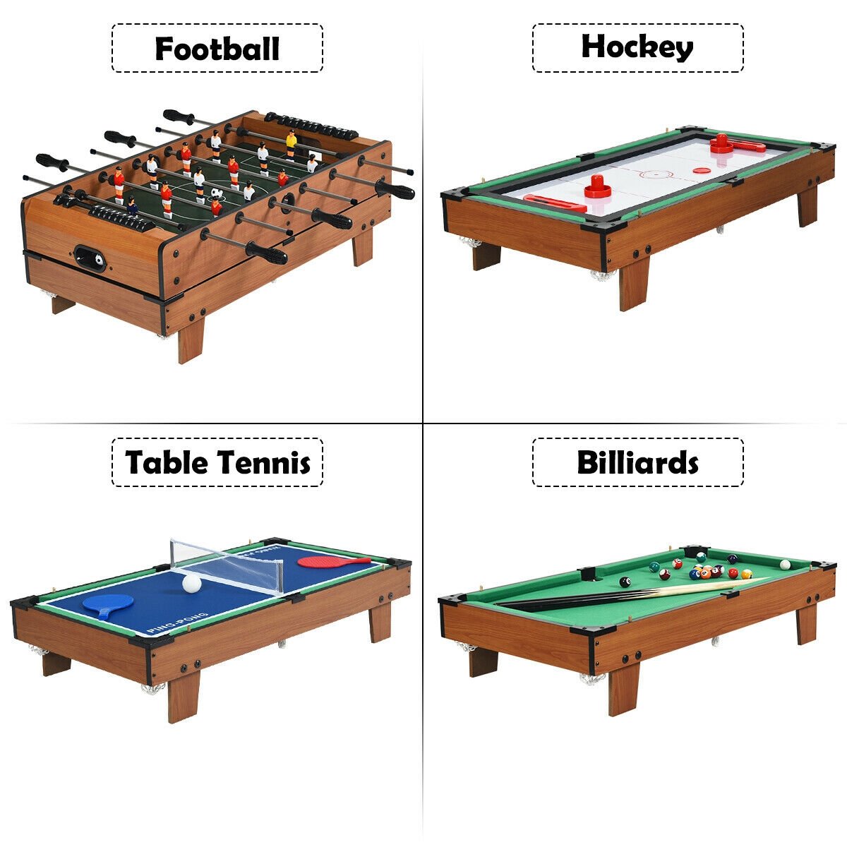 4 In 1 Multi Game Hockey, Brown Game Room   at Gallery Canada