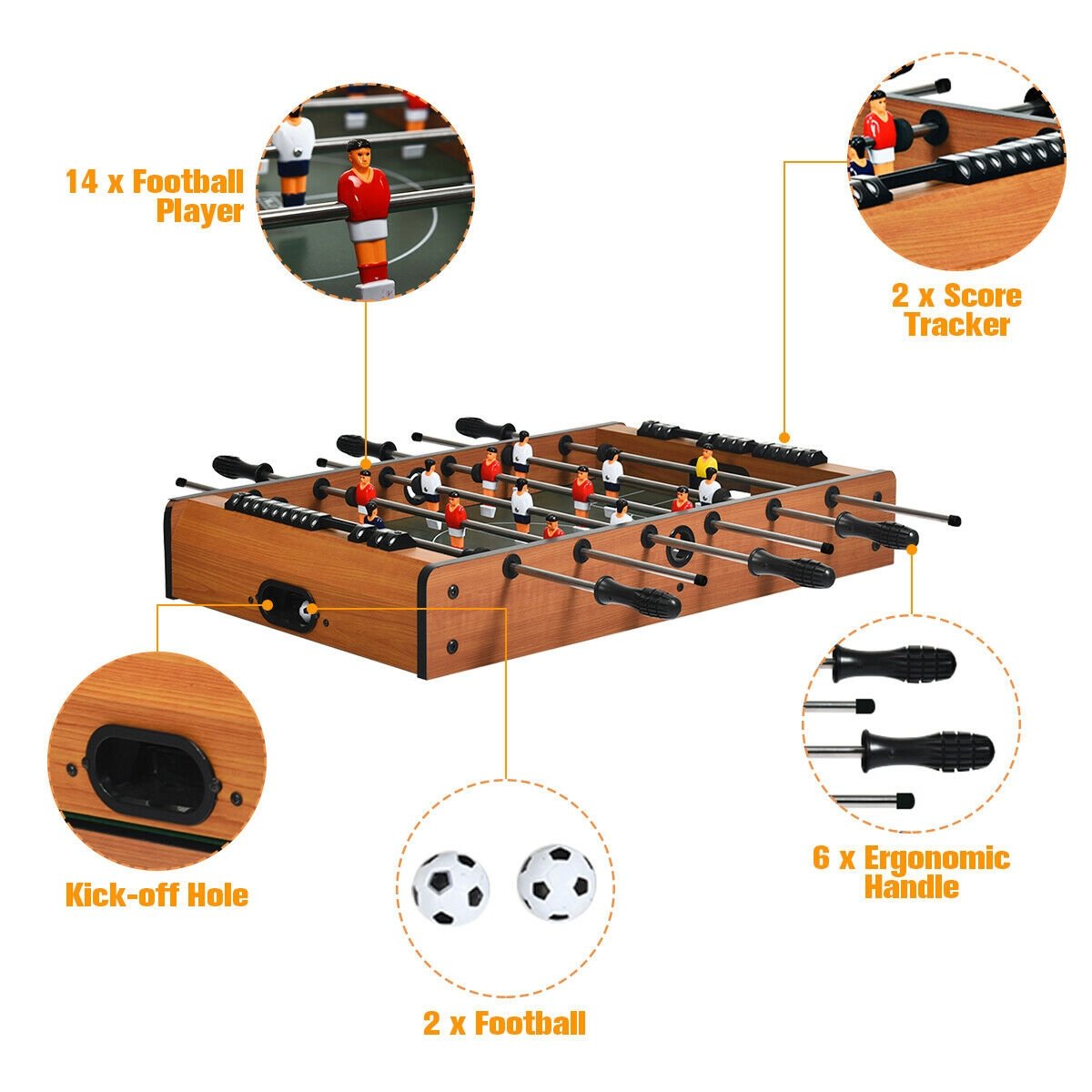4 In 1 Multi Game Hockey, Brown - Gallery Canada