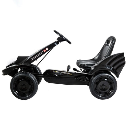 Kids Ride on 4 Wheel Pedal Powered Go Kart, Black - Gallery Canada