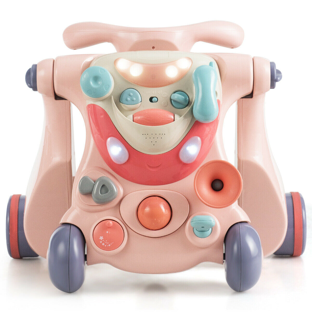 2-in-1 Baby Walker with Activity Center, Pink Baby Walkers at Gallery Canada