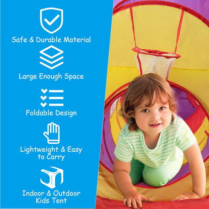 7 Pieces Kids Ball Pit Pop Up Play Tents, Multicolor - Gallery Canada