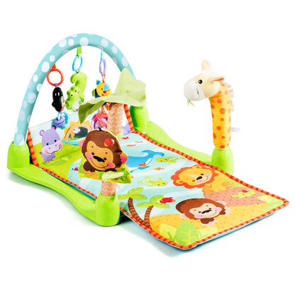 4-in-1 Baby Play Gym Mat with 3 Hanging Educational Toys, Multicolor Baby Gyms & Playmats at Gallery Canada