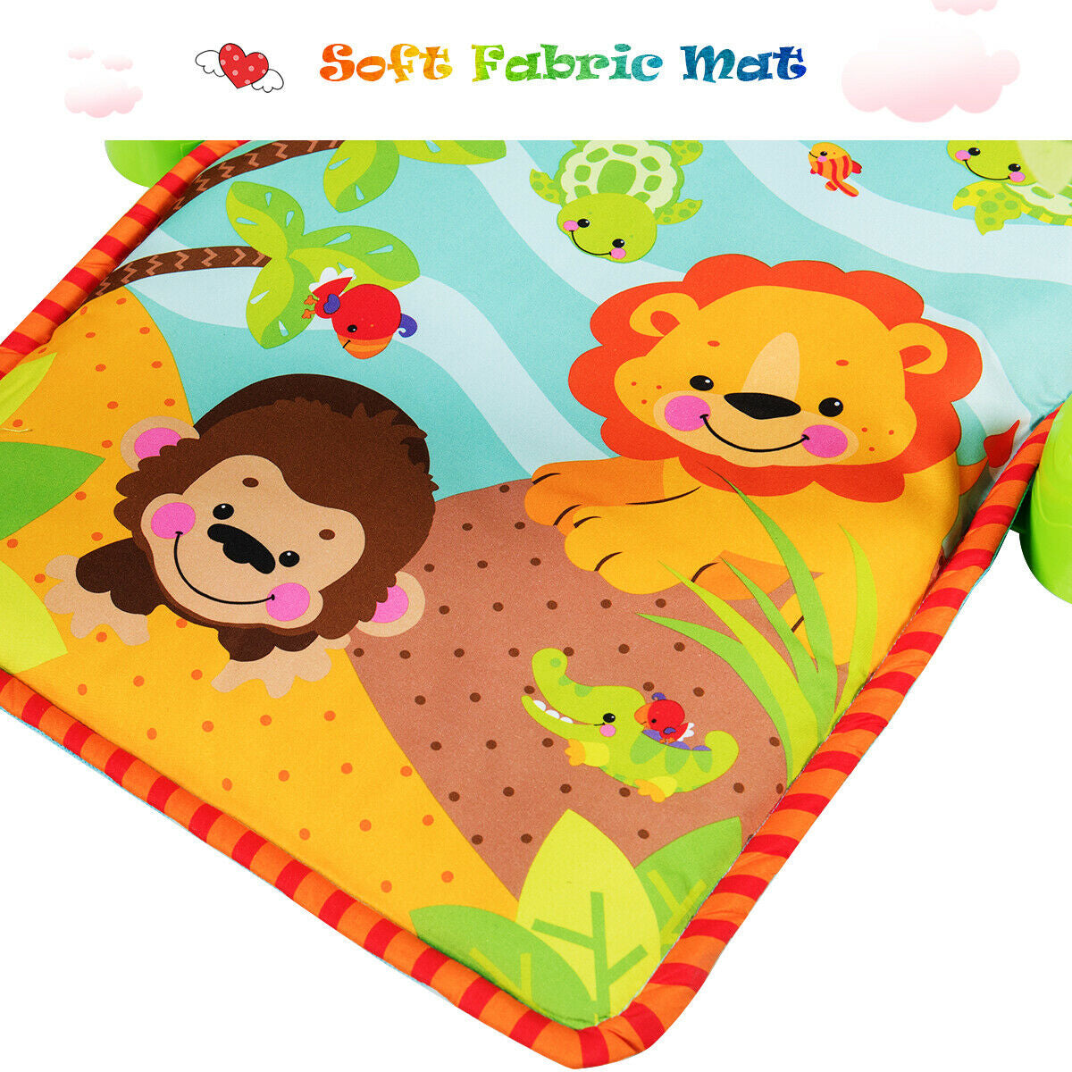 4-in-1 Baby Play Gym Mat with 3 Hanging Educational Toys, Multicolor Baby Gyms & Playmats at Gallery Canada