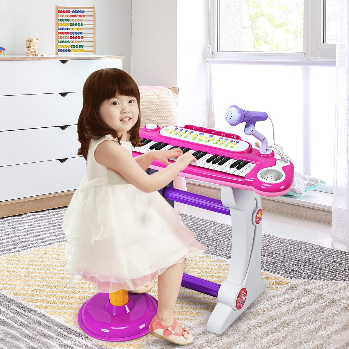 37 Key Electronic Keyboard Kids Toy Piano, Pink Pianos & Keyboards   at Gallery Canada