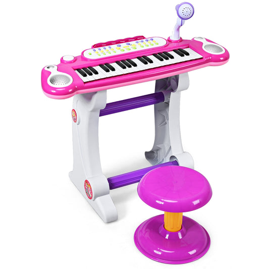 37 Key Electronic Keyboard Kids Toy Piano, Pink Pianos & Keyboards Pink  at Gallery Canada