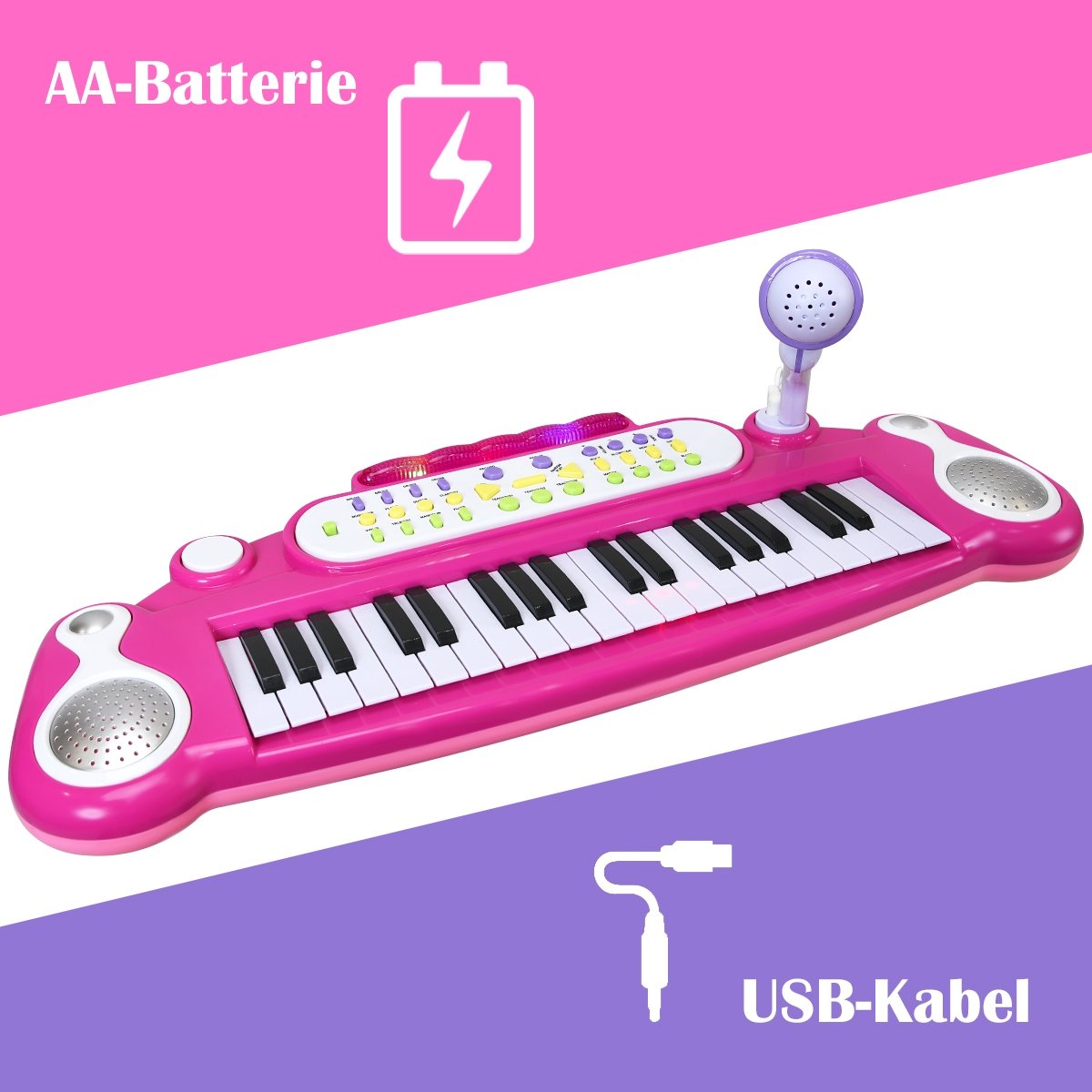 37 Key Electronic Keyboard Kids Toy Piano, Pink Pianos & Keyboards   at Gallery Canada