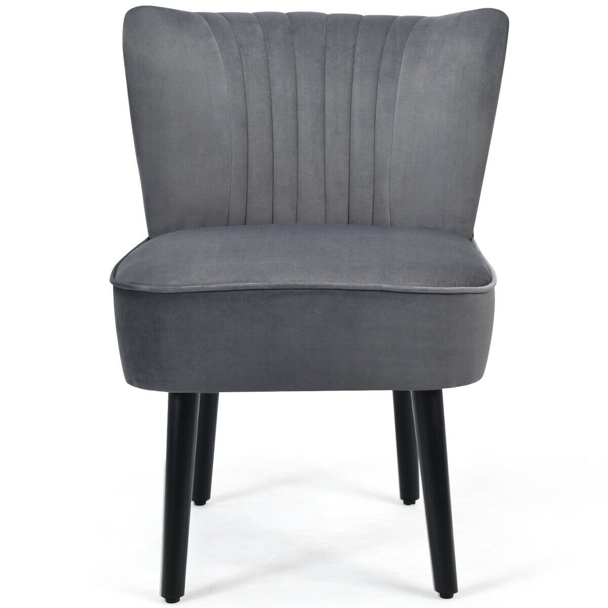 Set of 2 Armless Upholstered Leisure Accent Chair, Gray Accent Chairs   at Gallery Canada