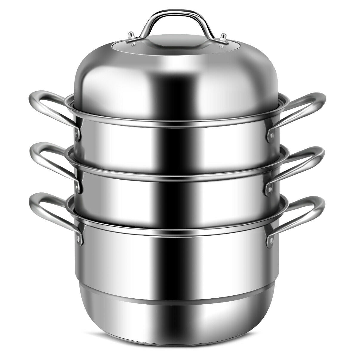 3 Tier Stainless Steel Cookware Pot Saucepot Steamer, Silver Cookware & Bakeware at Gallery Canada
