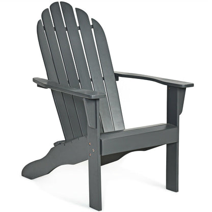 Acacia Wood Outdoor Adirondack Chair with Ergonomic Design, Gray Adirondack Chairs   at Gallery Canada