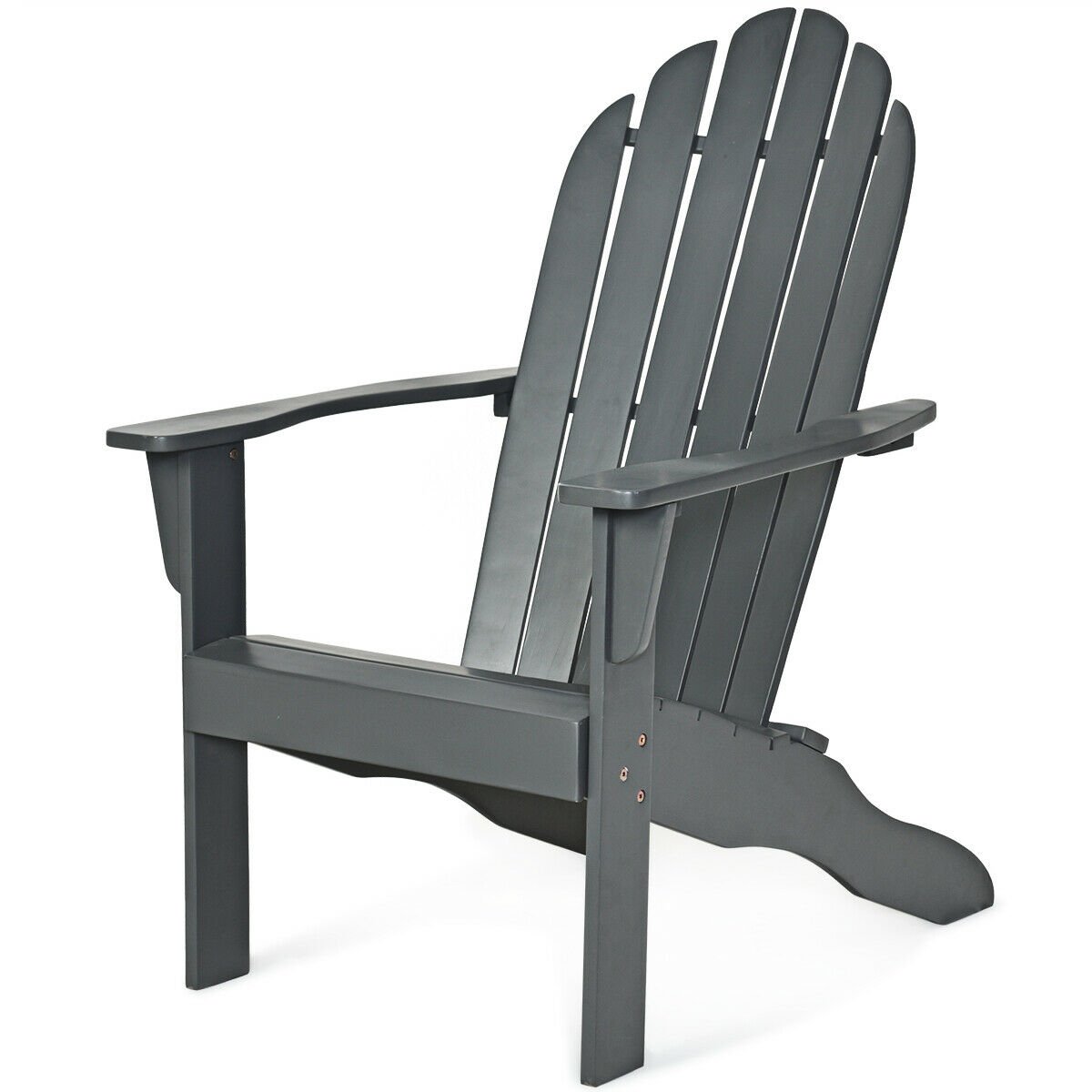 Acacia Wood Outdoor Adirondack Chair with Ergonomic Design, Gray Adirondack Chairs   at Gallery Canada