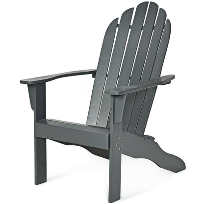 Acacia Wood Outdoor Adirondack Chair with Ergonomic Design, Gray Adirondack Chairs   at Gallery Canada