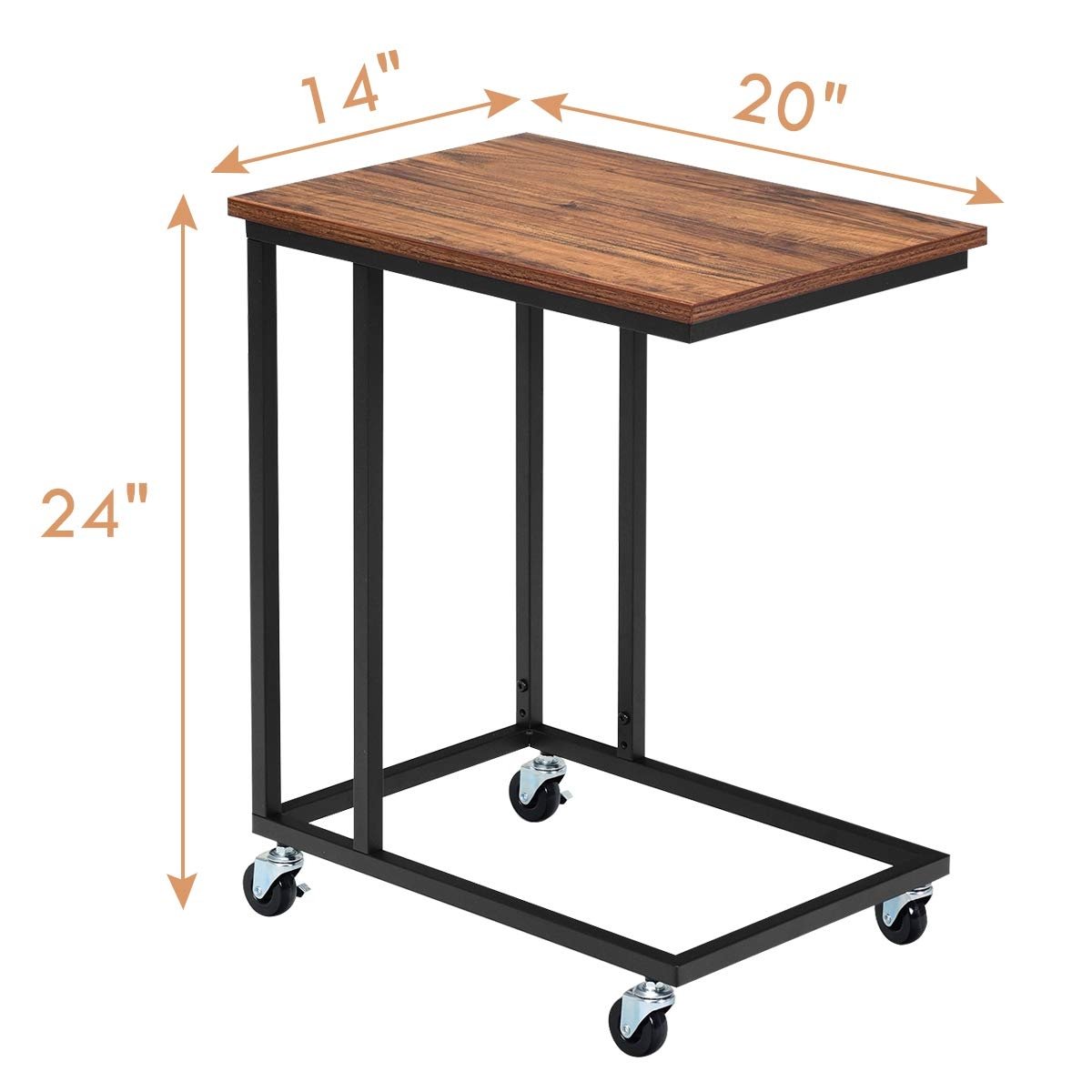 Laptop Holder Sofa Multiple Side End MobileTable, Brown End & Side Tables   at Gallery Canada