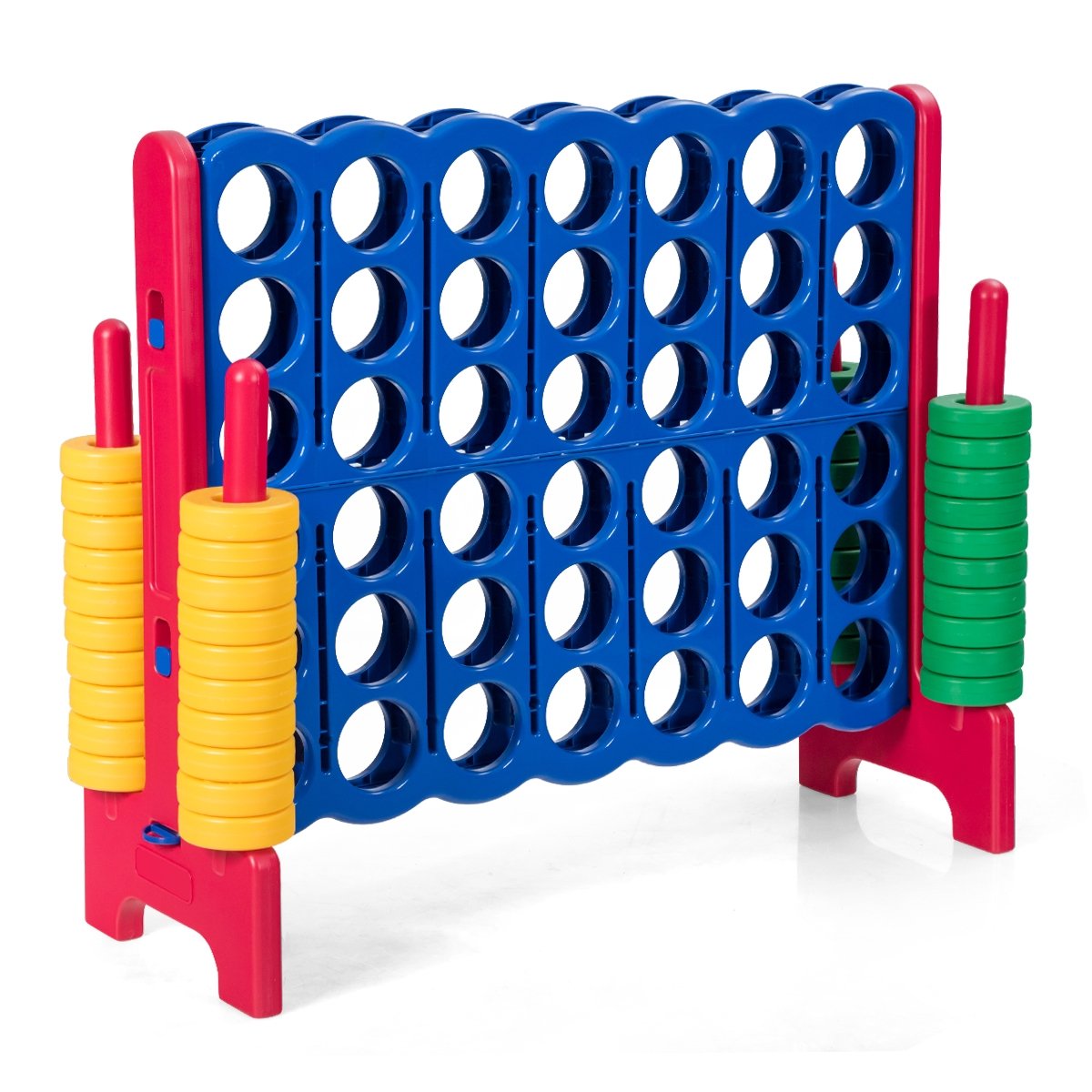 Jumbo 4-to-Score Giant Game Set with 42 Jumbo Rings and Quick-Release Slider, Red Lawn Games   at Gallery Canada