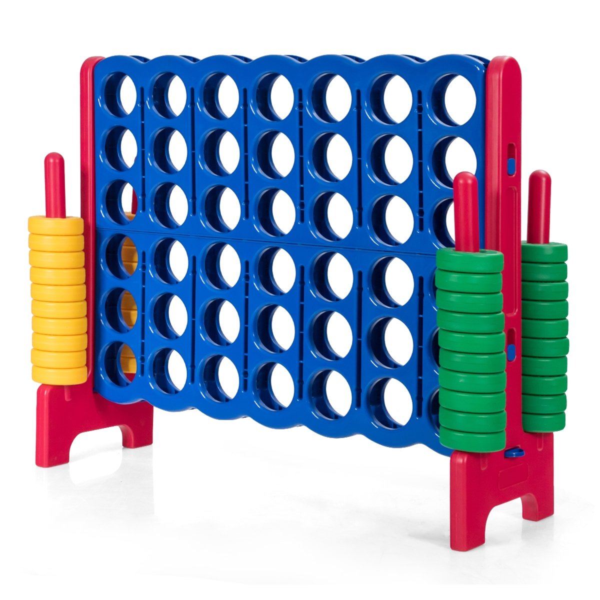 Jumbo 4-to-Score Giant Game Set with 42 Jumbo Rings and Quick-Release Slider, Red Lawn Games   at Gallery Canada