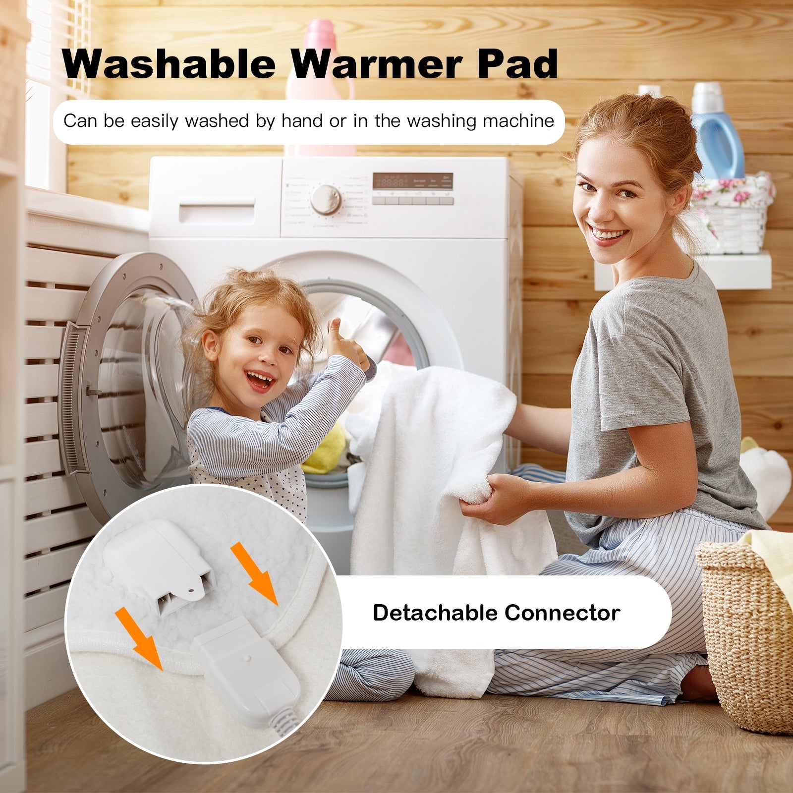 71 x 31 Inch Massage Bed Warmer Heating Pad with 5 Heat Settings, White Mattresses at Gallery Canada