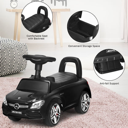 Mercedes Benz Licensed Kids Ride On Push Car, Black - Gallery Canada