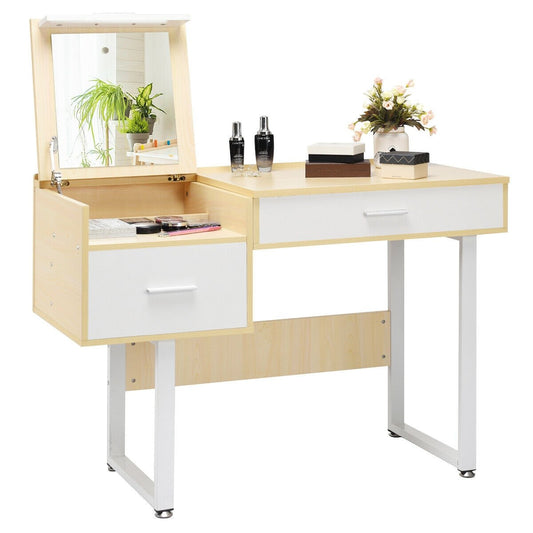Makeup Table Writing Desk with Flip Top Mirror Makeup Vanities   at Gallery Canada