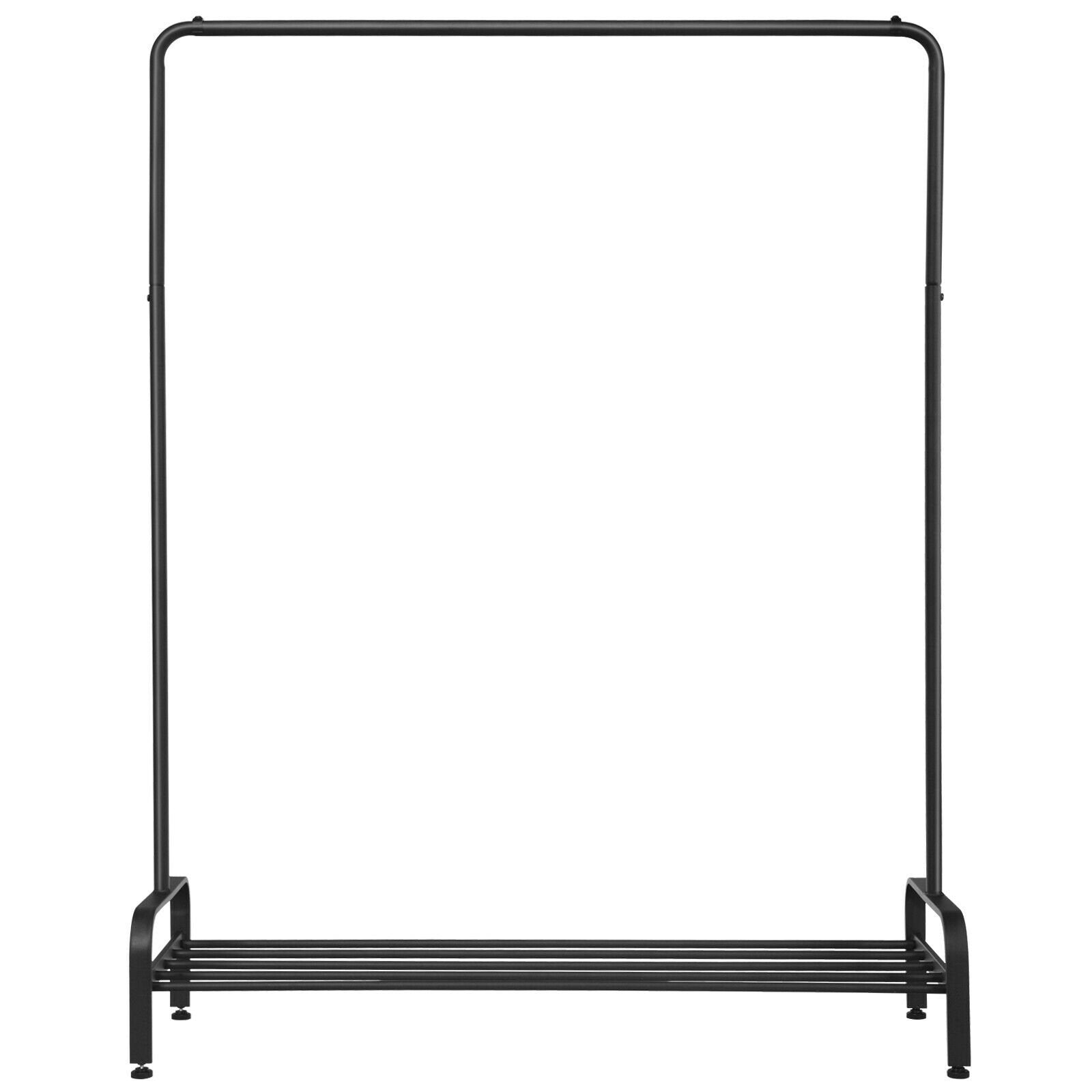 Heavy Duty Clothes Stand Rack with Top Rod and Lower Storage Shelf, Black Clothing & Closet Storage   at Gallery Canada