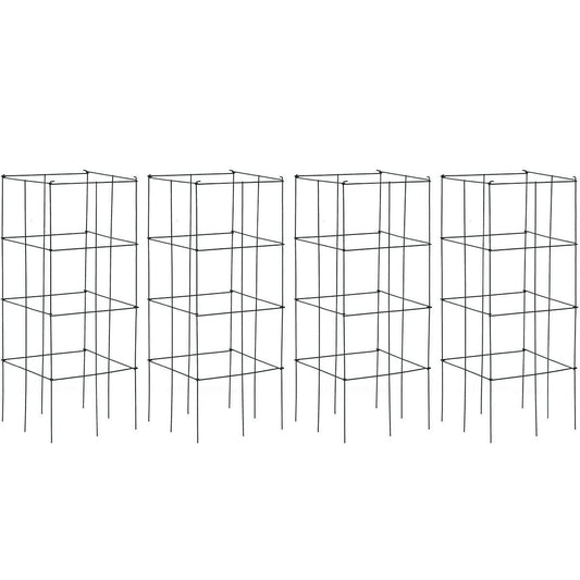 4 Pack Garden Trellis for Climbing Plants for Flower Vegetable, Black Plant Stands   at Gallery Canada