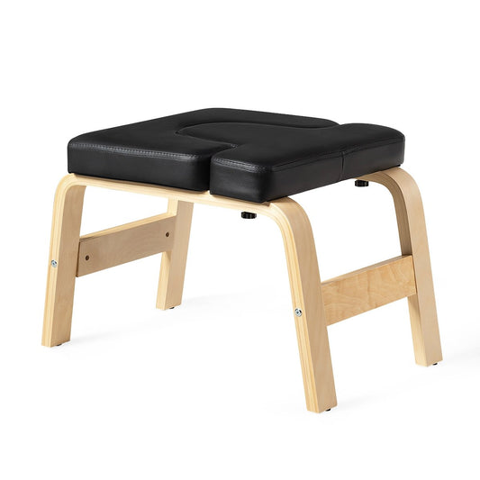 Yoga Headstand Wood Stool with PVC Pads, Black - Gallery Canada