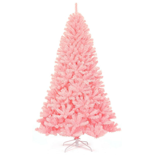 7.5 Feet Hinged Artificial Christmas Tree Full Fir Tree, Pink Christmas Tree   at Gallery Canada