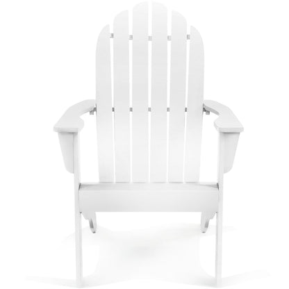 Acacia Wood Outdoor Adirondack Chair with Ergonomic Design, White Adirondack Chairs   at Gallery Canada