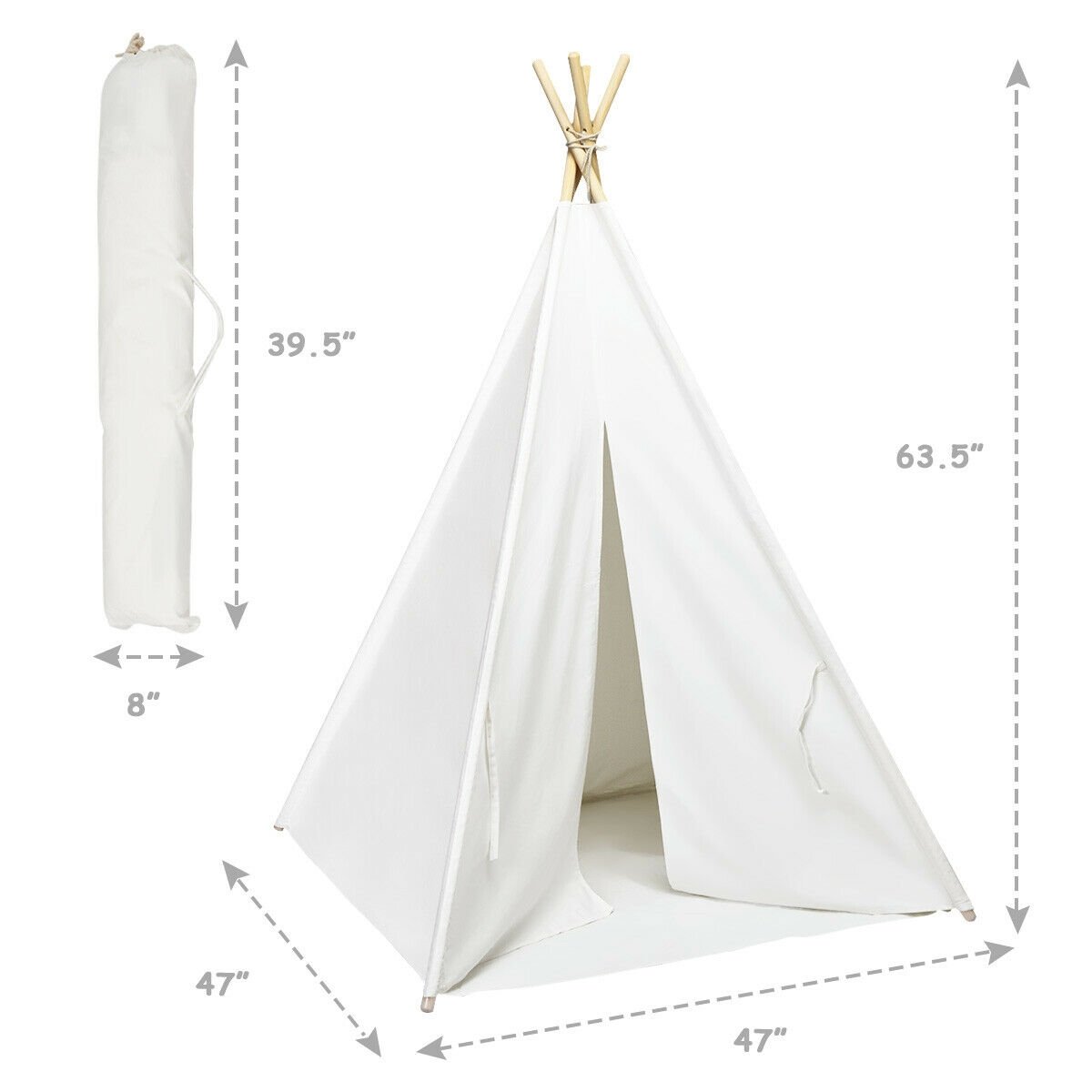 5.5 ft Portable Cotton Kids' Play Tent - Gallery Canada