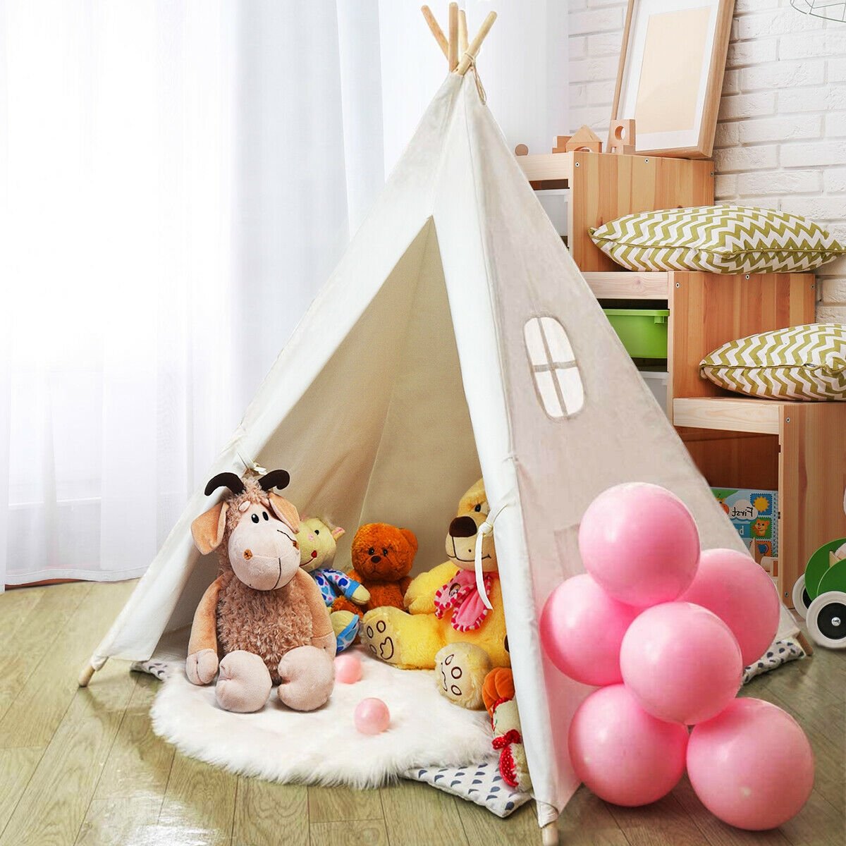 5.5 ft Portable Cotton Kids' Play Tent - Gallery Canada