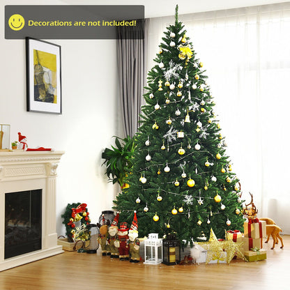 9 Feet Hinged Premium Artificial PVC Christmas Tree with Solid Metal Stand , Green Christmas Tree   at Gallery Canada