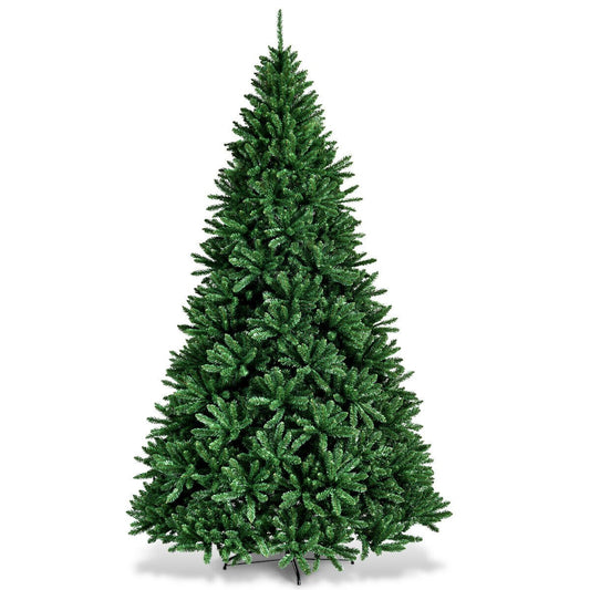 9 Feet Hinged Premium Artificial PVC Christmas Tree with Solid Metal Stand , Green Christmas Tree   at Gallery Canada