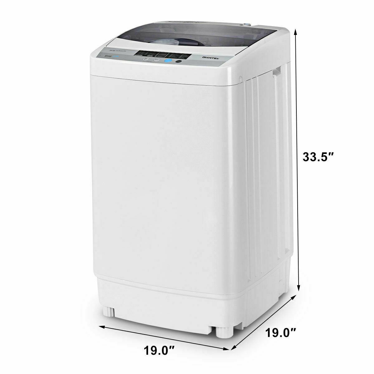 9.92 lbs Full-automatic Washing Machine with 10 Wash Programs, Gray Washing Machines   at Gallery Canada