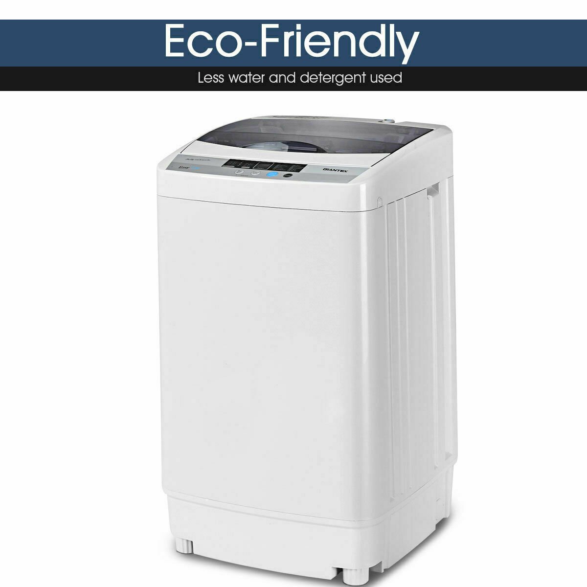 9.92 lbs Full-automatic Washing Machine with 10 Wash Programs, Gray Washing Machines   at Gallery Canada