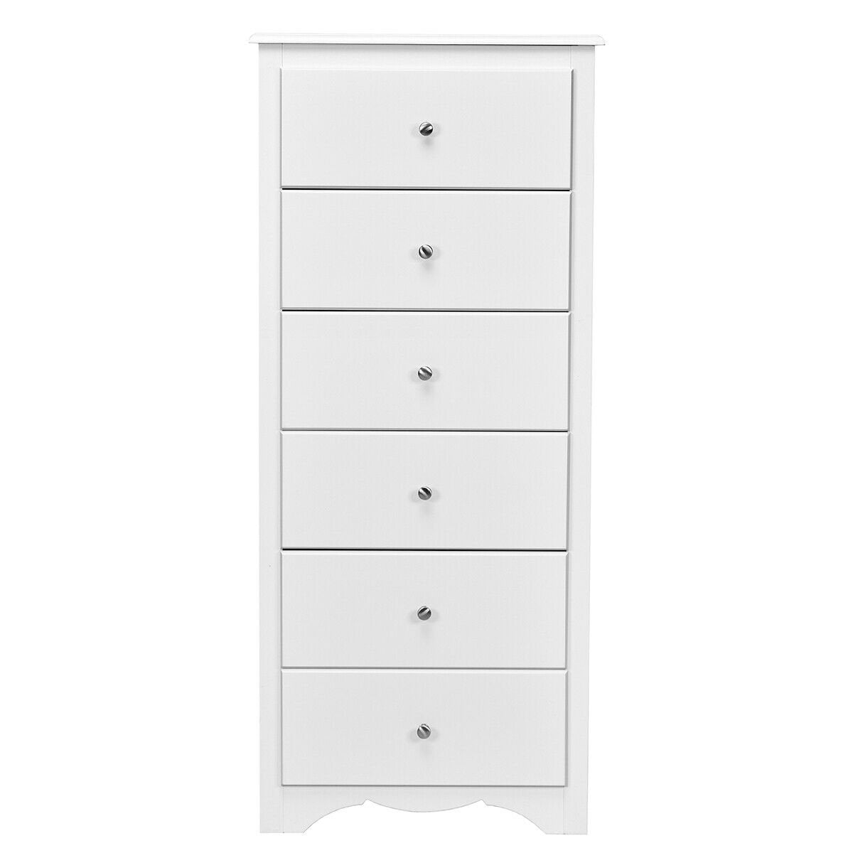 6 Drawers Chest Dresser Clothes Storage Bedroom Furniture Cabinet, White Dressers & Chests   at Gallery Canada