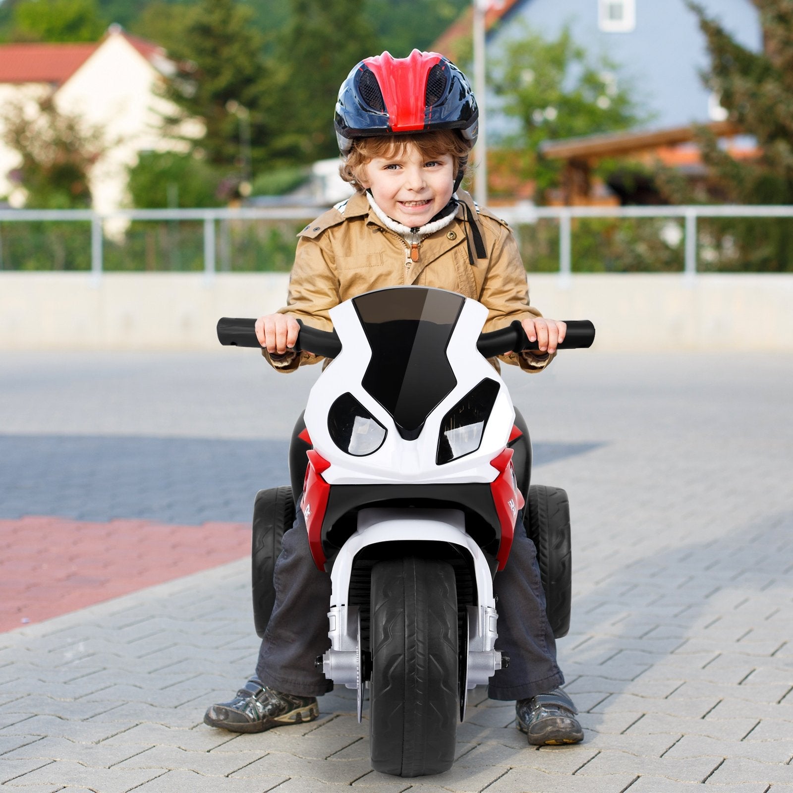 6V Kids 3 Wheels Riding BMW Licensed Electric Motorcycle, Red Powered Ride On Toys   at Gallery Canada