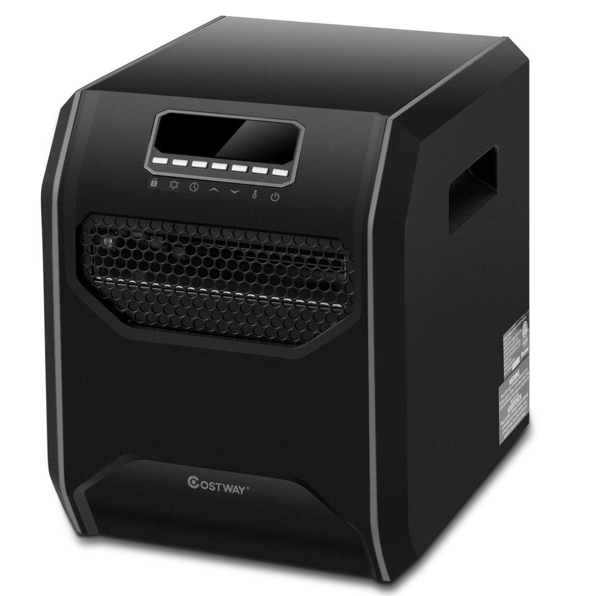 12 H Timer LED Remote Control Portable Electric Space Heater, Black Space Heaters at Gallery Canada