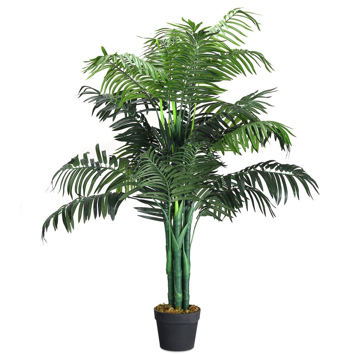 3.5 Feet Artificial Areca Palm Decorative Silk Tree with Basket, Green Faux Plants   at Gallery Canada