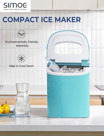 Mini Portable Compact Electric Ice Maker Machine, Green Ice Makers   at Gallery Canada