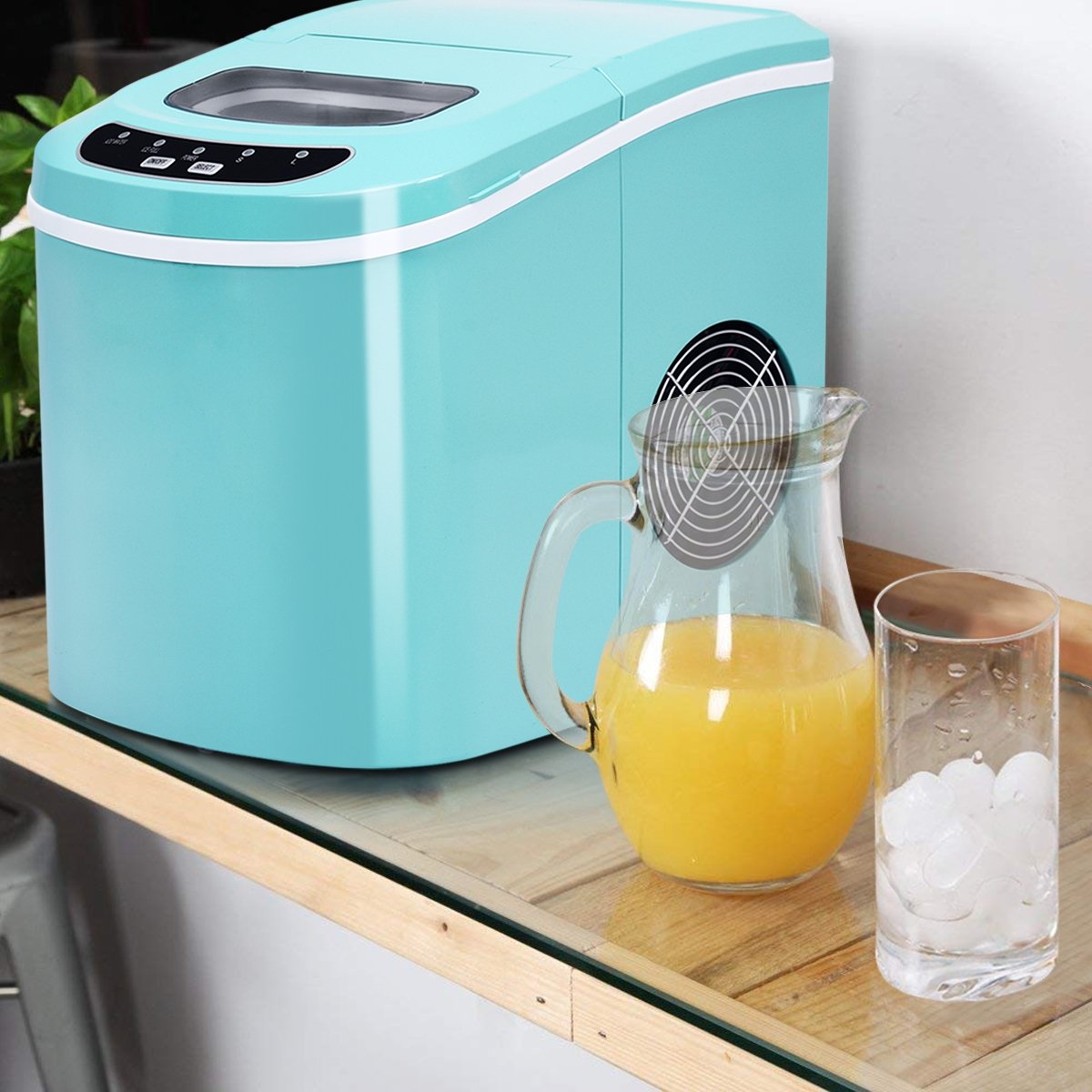 Mini Portable Compact Electric Ice Maker Machine, Green Ice Makers   at Gallery Canada