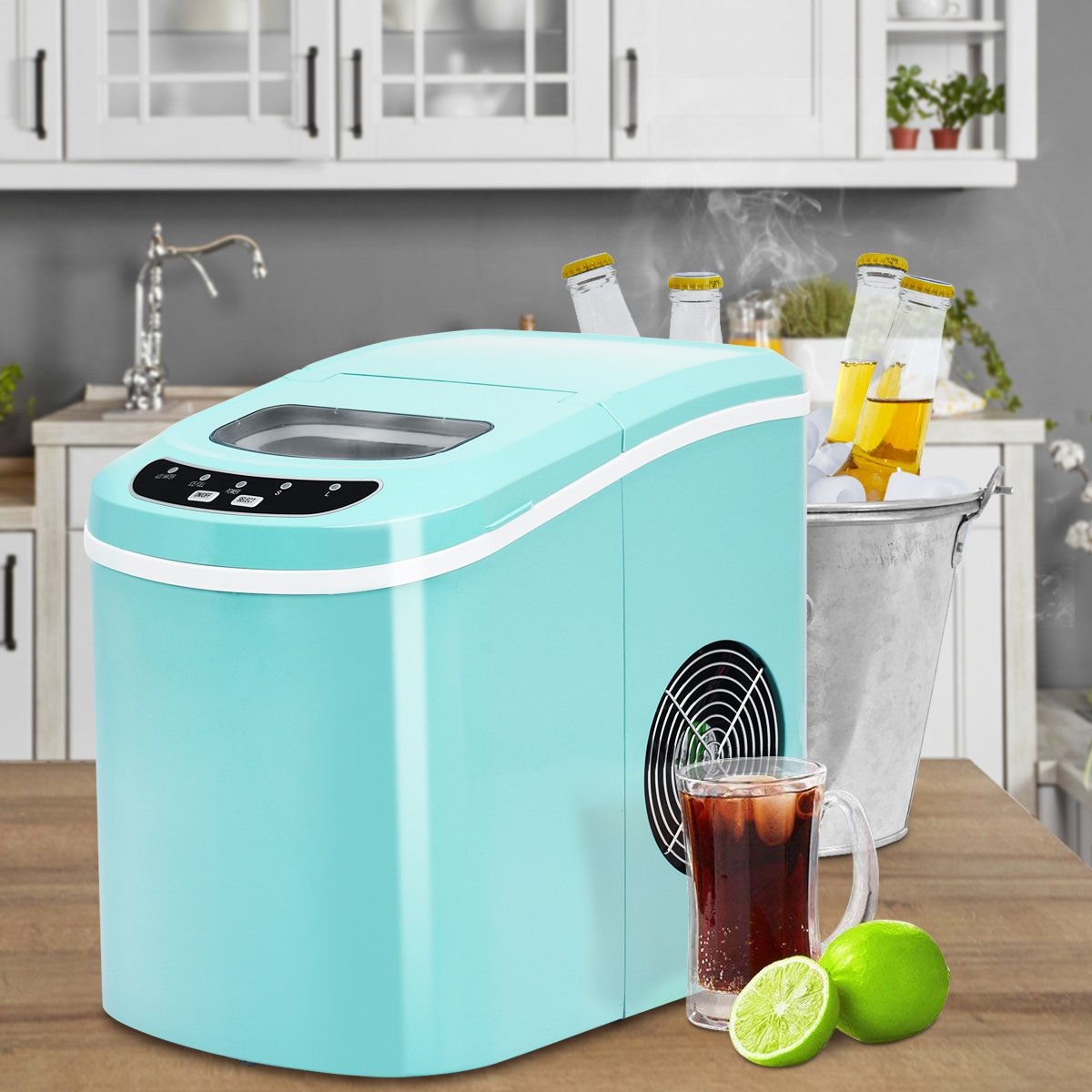 Mini Portable Compact Electric Ice Maker Machine, Green Ice Makers   at Gallery Canada