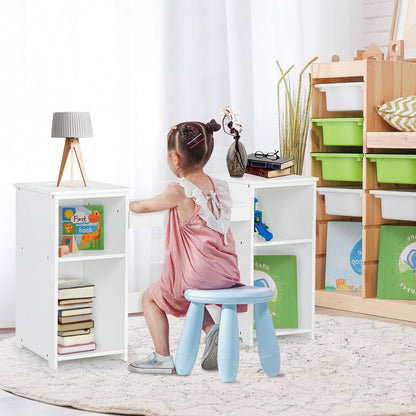 Kids Tri Folding Mirror Makeup Dressing Vanity Table Set, White - Gallery Canada