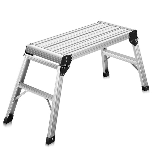 Heavy Duty Portable Bench Aluminum Folding Step Ladder, Silver Ladders   at Gallery Canada