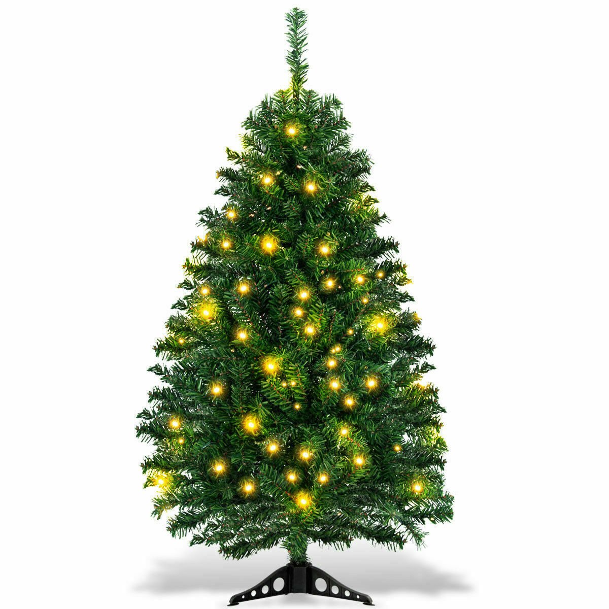 4 Feet Tabletop Artificial Christmas Tree with LED Lights, Green Christmas Tree   at Gallery Canada